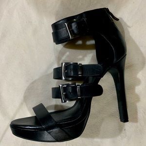 BCBGeneration Black Heels with Buckles, 9m!
